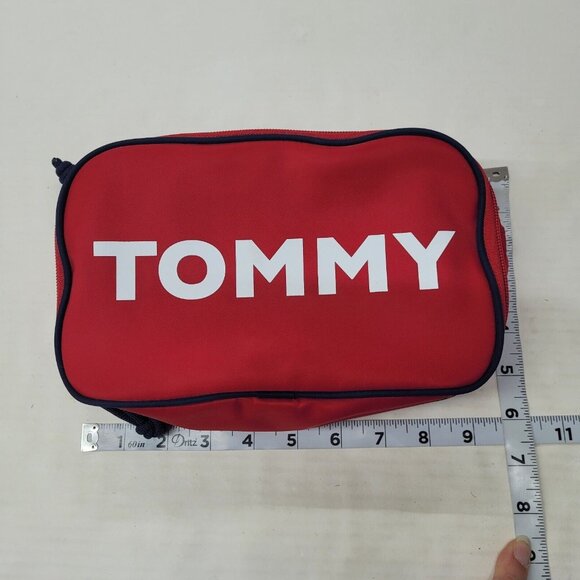 Tommy Bahama Dopp Kit‎ Cosmetic Bag Travel Red Spellout Nylon Zip Around Unisex - Picture 10 of 12